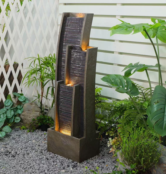 Abruzzo Multi Curtains Water Feature 1.03 Meter Tall Indoor & Outdoor Fountain