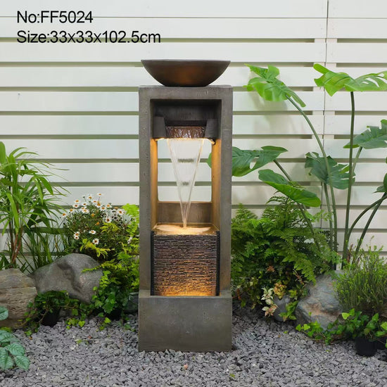Norcia Multi Curtains Water Feature 1.03 Meter Tall Indoor & Outdoor Fountain