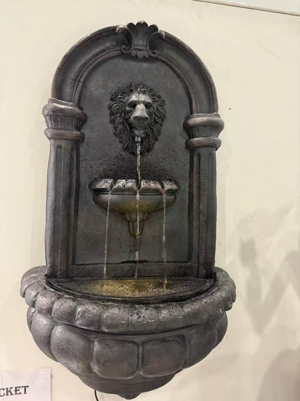 Cadij Lion Wall Hanging Water Feature
