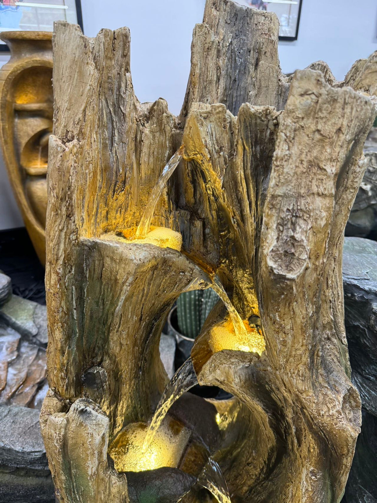 Quebec Crossing Cascade River Driftwood Fountain