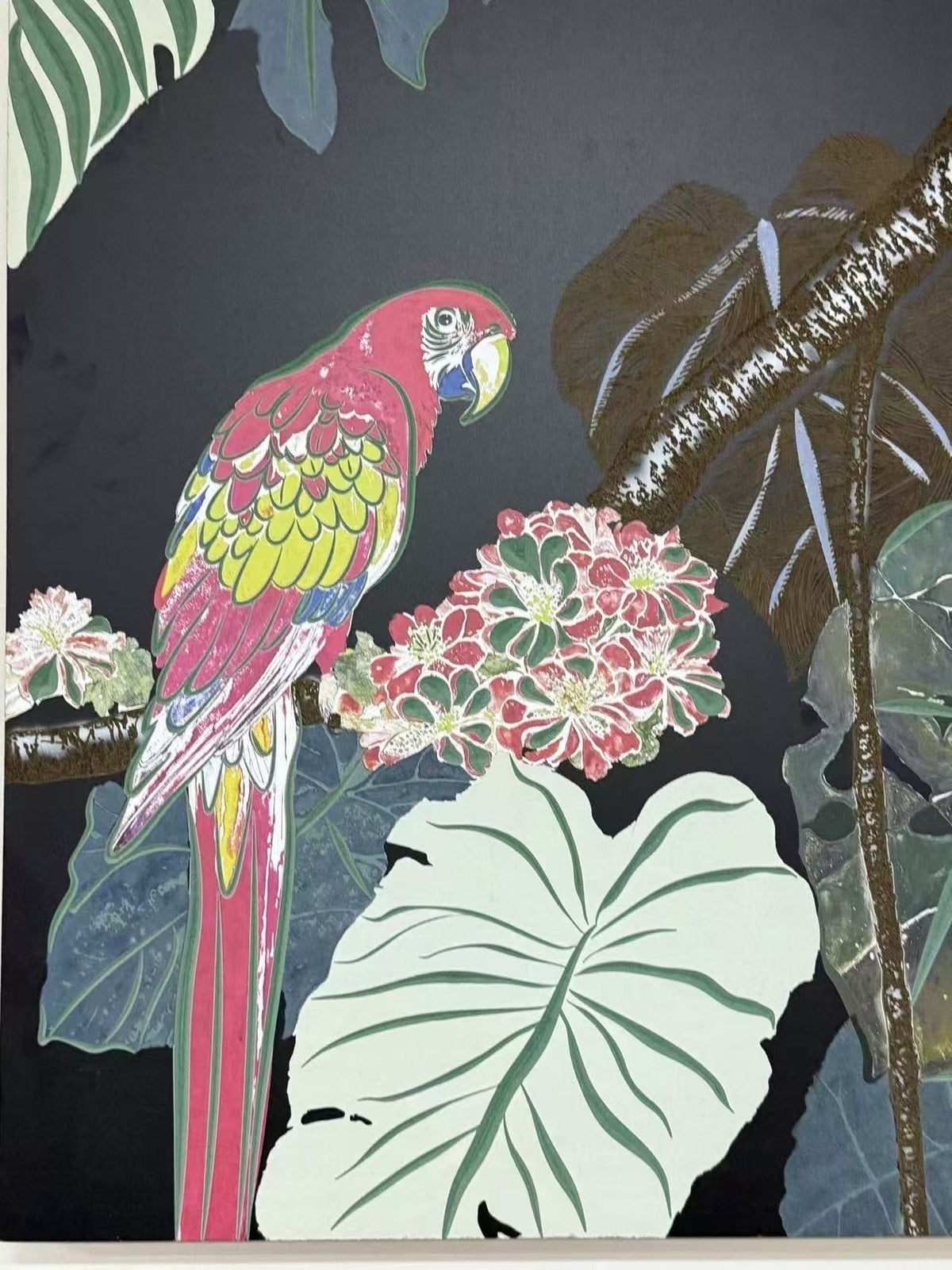 Flock Parrots Wood Printing Wall Art