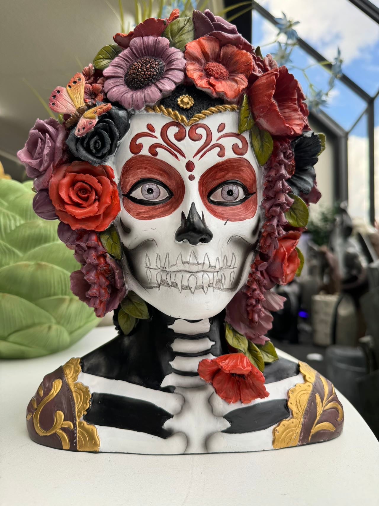 Dia de los muertos statue/head cheapest bust