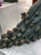 Lucia Bronze Gold Leaves Blue Dress