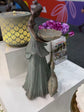 Carmen Bronze Gold Leaves Blue Dress Geese