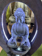 Protection Buddha Water Feature 1.18 Meter Tall Grey Sandstone Finish