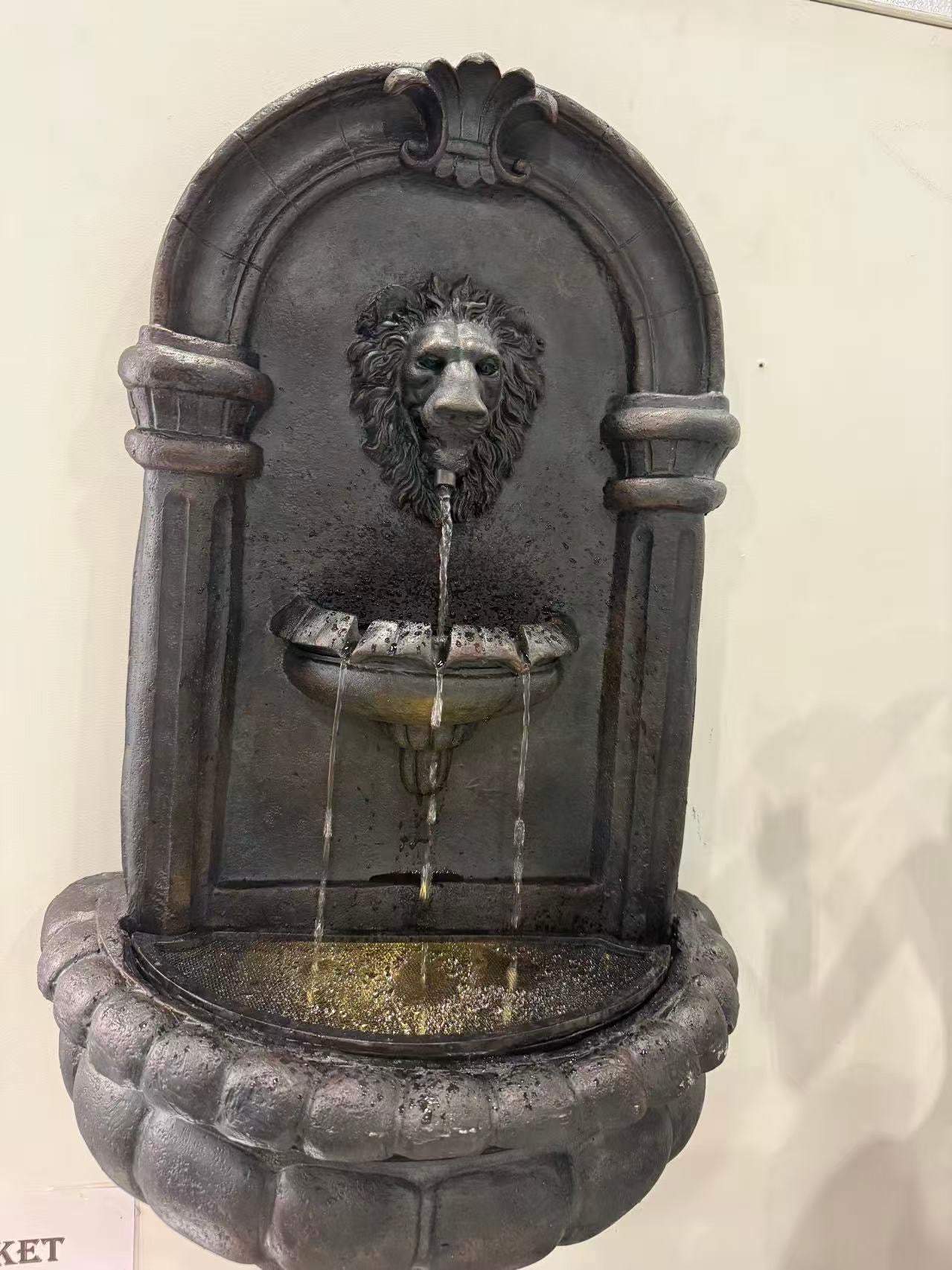 Cadij Lion Wall Hanging Water Feature