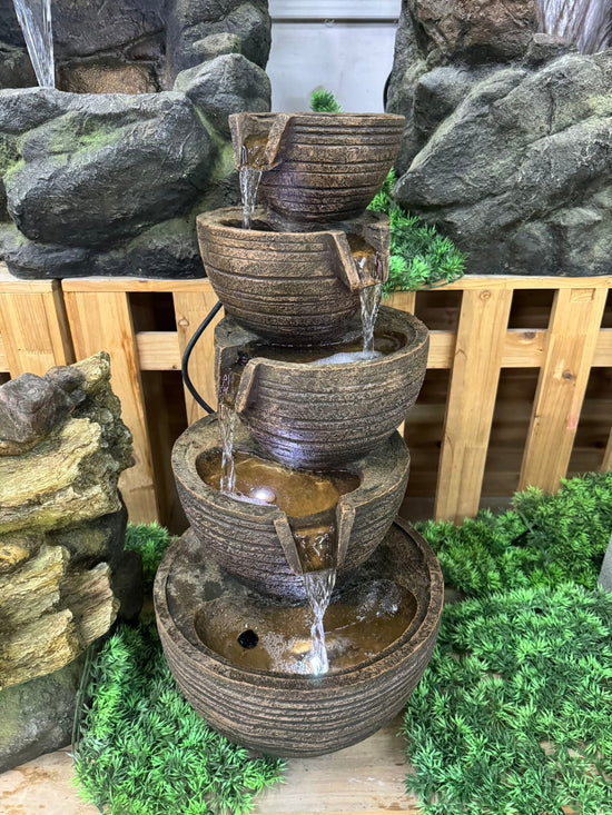 CITADINA Abstract Solar Fountain Multi Jug Water Feature