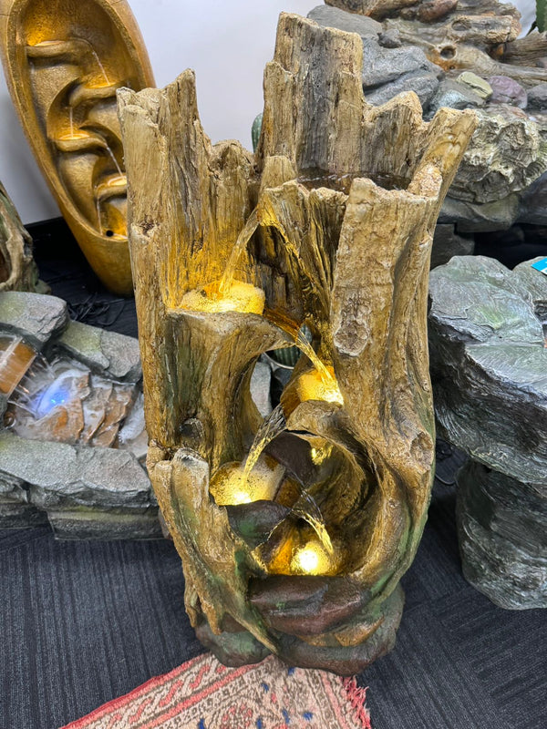 Quebec Crossing Cascade River Driftwood Fountain