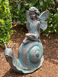 Journey Fairy Sailing on a Snail Garden Décor Ornament MGO Outdoor Statue