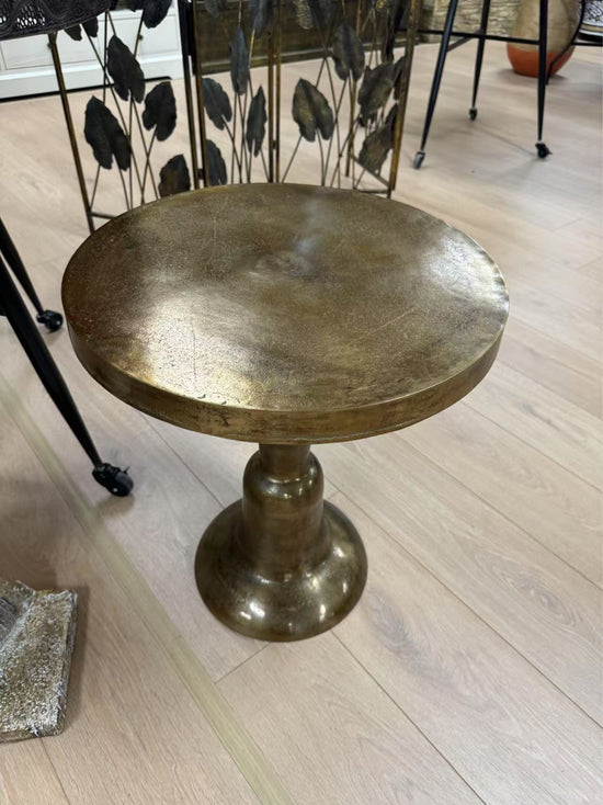 Mallorca Vintage Antique Champagne Colour Metal Round Table Lush Collection