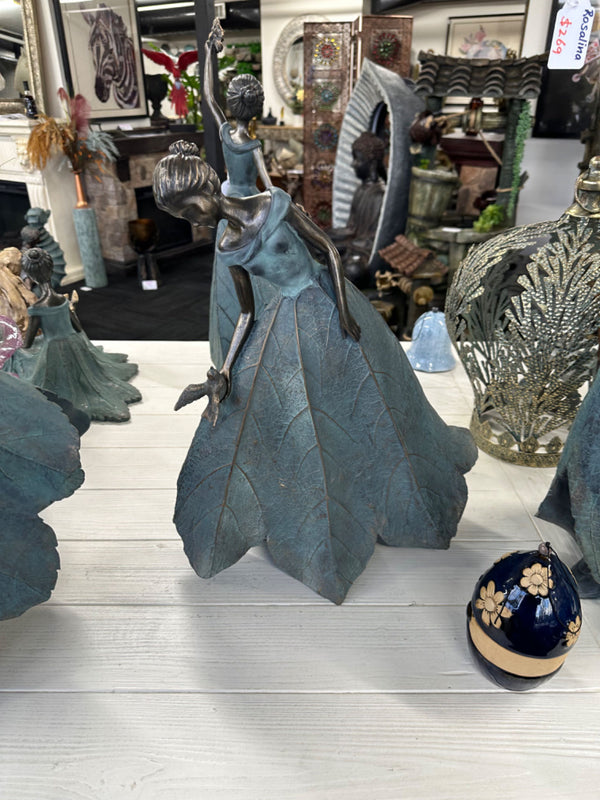 Josephina Elegant Lady in Bronze with Blue Leaves Dress New Collection