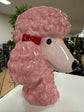 POODLE HEAD VASE PINK DOLOMITE PERFECT GIFT COLLECTORS ITEM