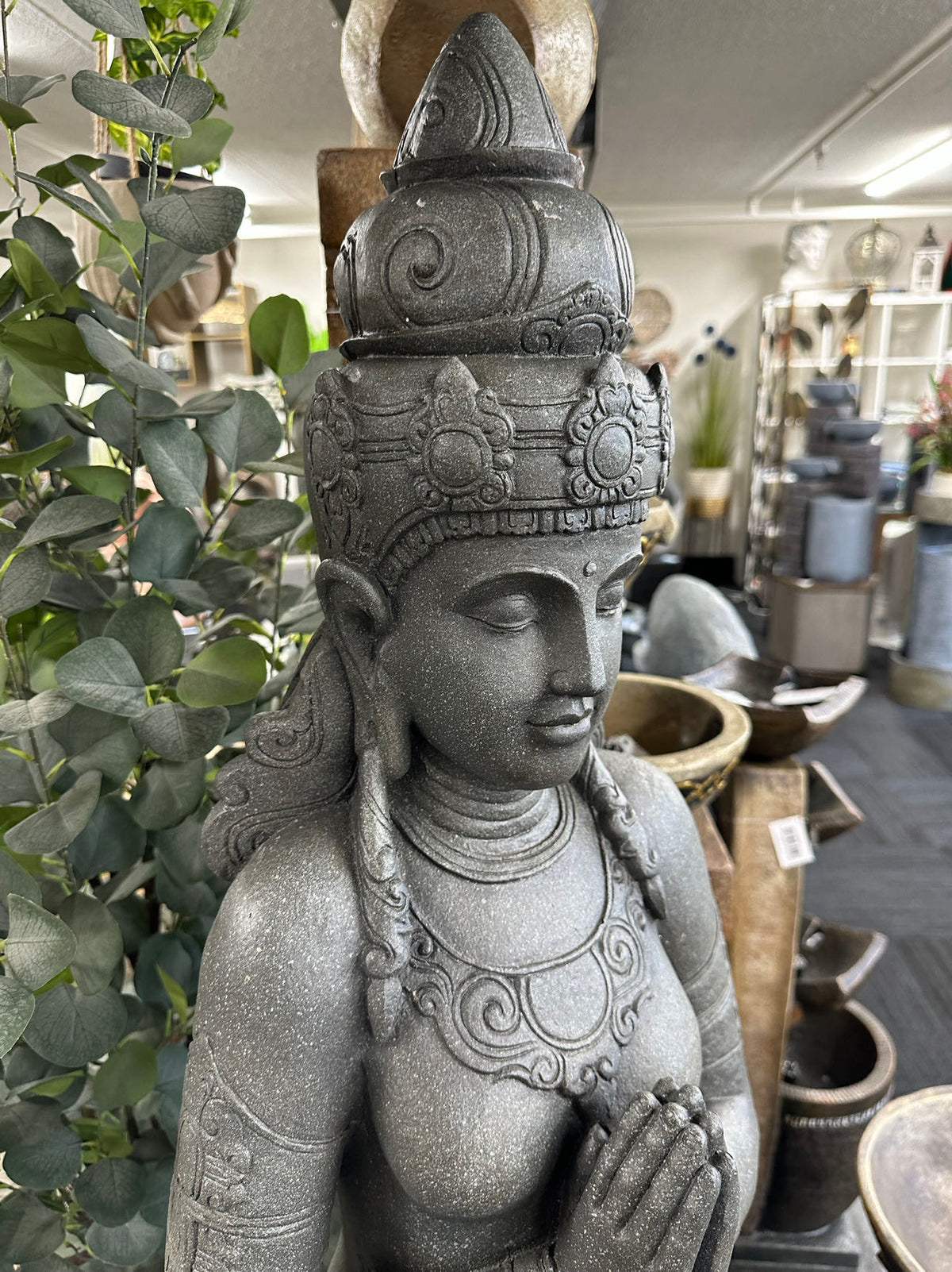Tagong Standing Buddha Statue Sublime Volcanic Colour Tall Statue