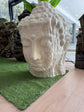 Zen Buddha Head Statue Sandstone Cement Fibre Wood Motif