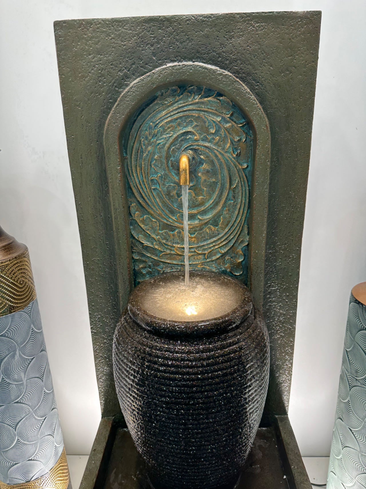 Alcala Spanish Architecture With Pot & Copper Spout Water Feature