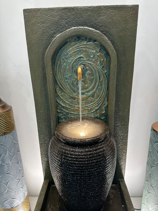 Alcala Spanish Architecture With Pot & Copper Spout Water Feature