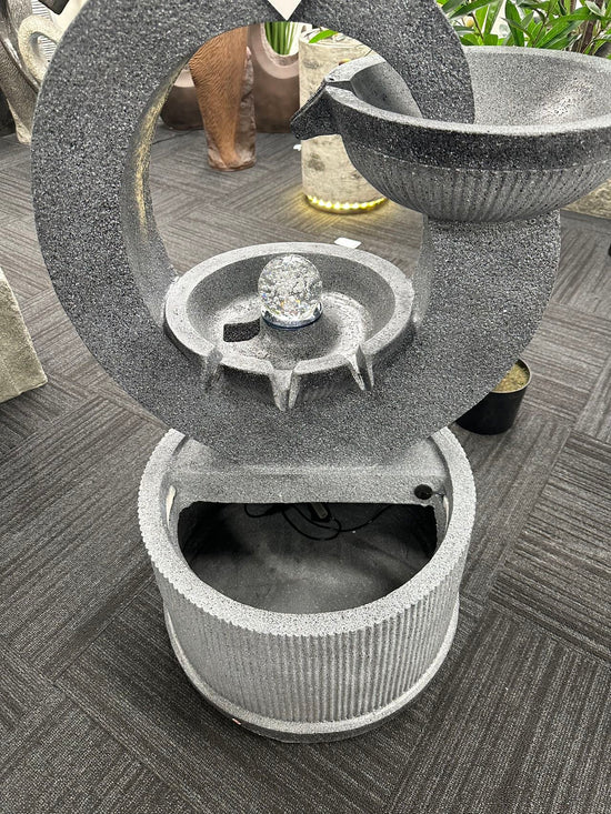 Hartamas Multi Layered Planter Top Fountain with Turning Crystal Ball