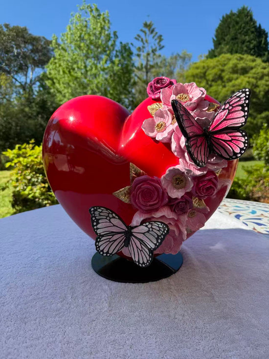 Love Heart with Butterflies
