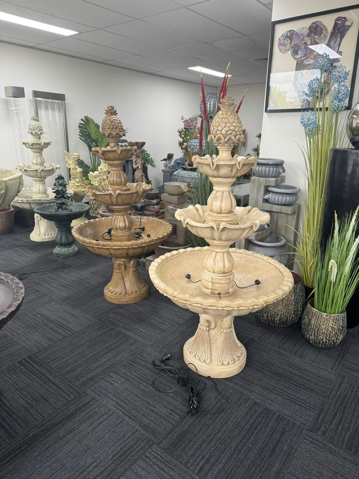 Murcia Stone Effect 5-Tier Electric Powered Tiered Water Fountain