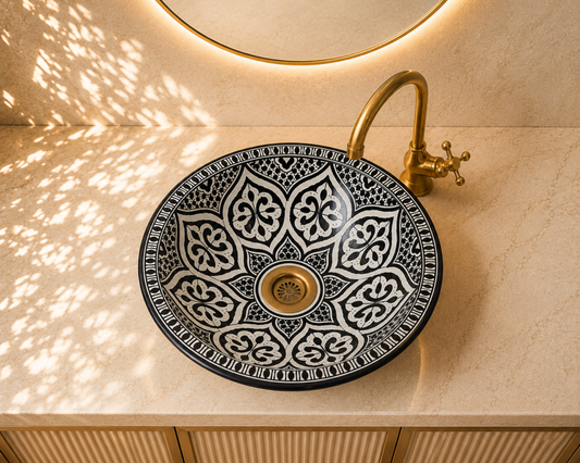 Handmade Moroccan Ceramic Basin