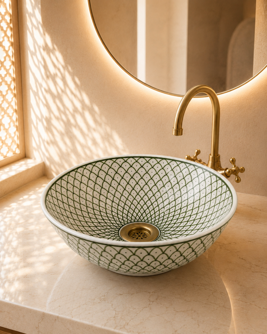 Handmade Moroccan Ceramic Basin