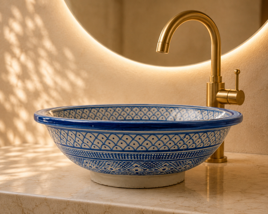 Handmade Moroccan Ceramic Basin
