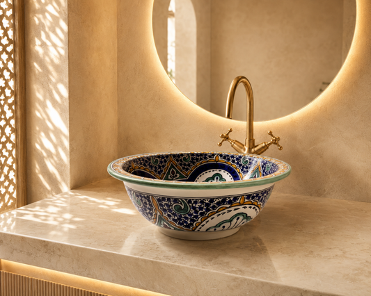 Handmade Moroccan Ceramic Basin