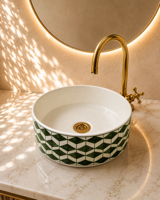 Handmade Moroccan Ceramic Basin