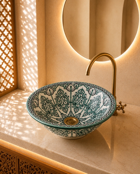 Handmade Moroccan Ceramic Basin