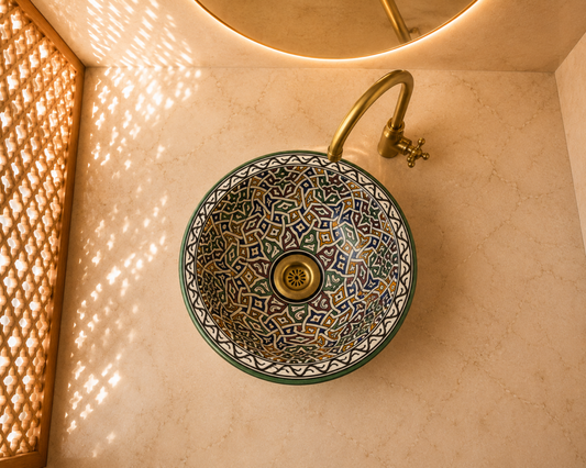 Handmade Moroccan Ceramic Basin