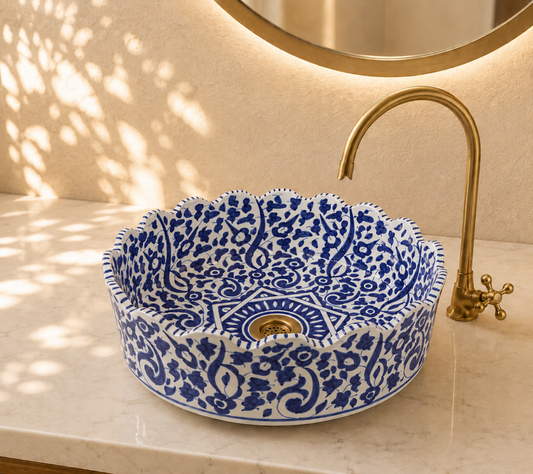 Handmade Moroccan Ceramic Basin