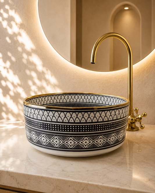 Handmade Moroccan Ceramic Basin