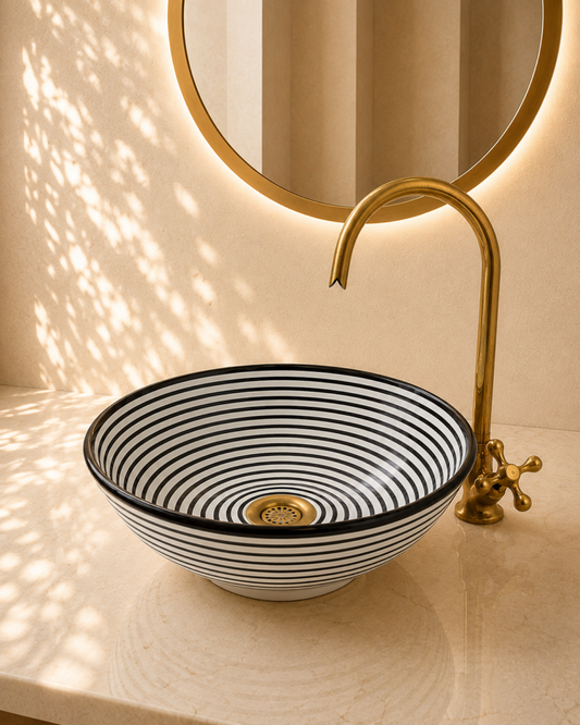 Handmade Moroccan Ceramic Basin