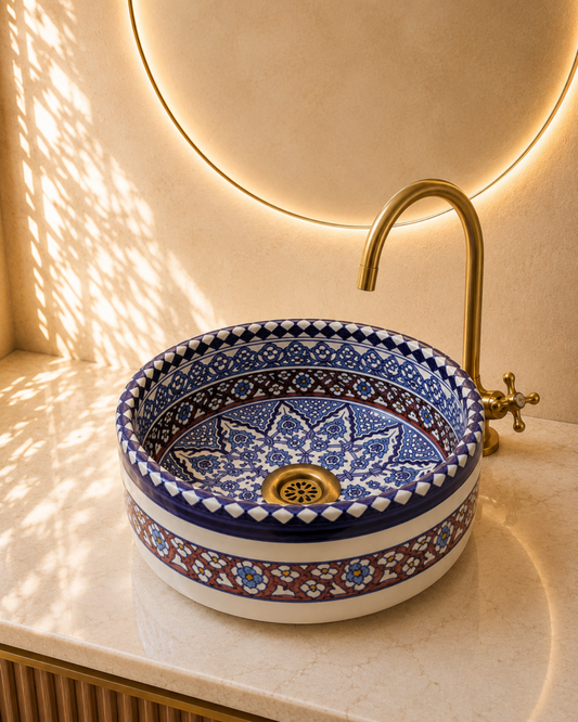 Handmade Moroccan Ceramic Basin