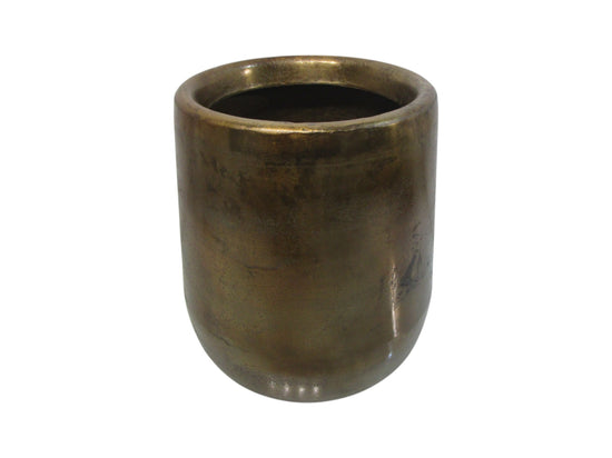 ALMUDENA Vintage Antique Brass Shiny Colour Round Planter Lush Collection