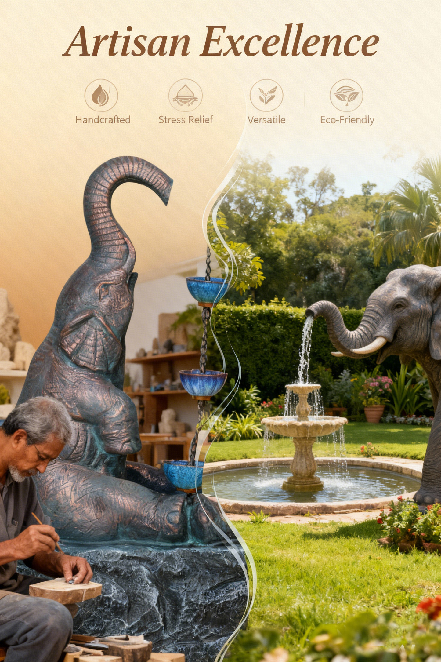 Elephants Water Feature