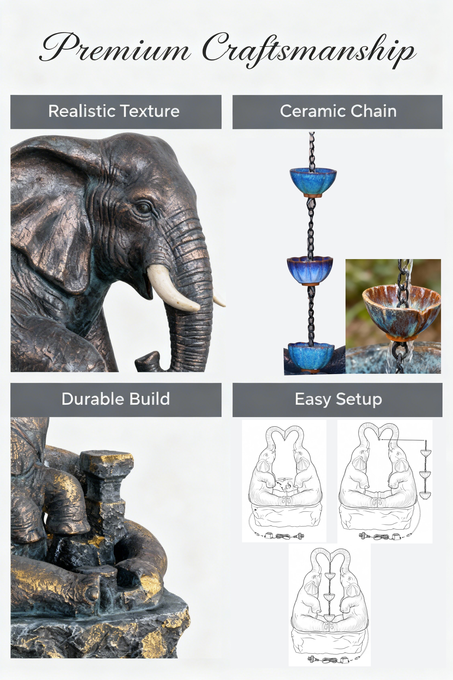 Elephants Water Feature