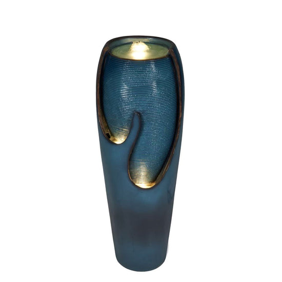 Aqua Mediterranean Blue Ceramic Effect Water Feature