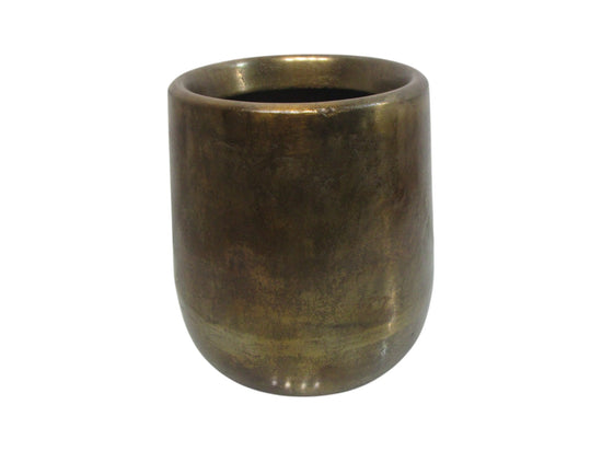 Atalaya Vintage Antique Brass Shiny Colour Round Planter Lush Collection