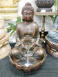 Courage Buddha Tabletop  Water Feature 90cm Tall Outdoor Fountain Unique Colour