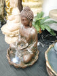 Courage Buddha Tabletop  Water Feature 90cm Tall Outdoor Fountain Unique Colour