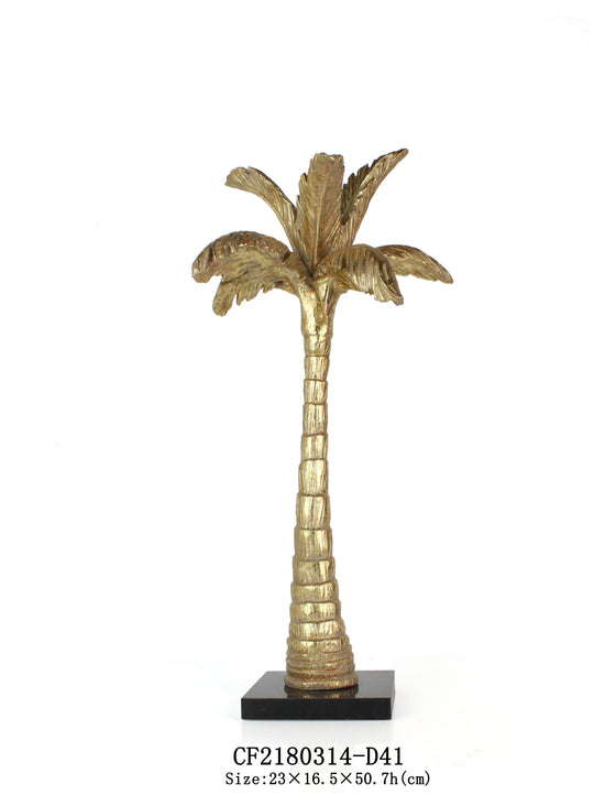 Plamera Gold Palm Tree on Marble Base Sublime Table Decor New Design 2025