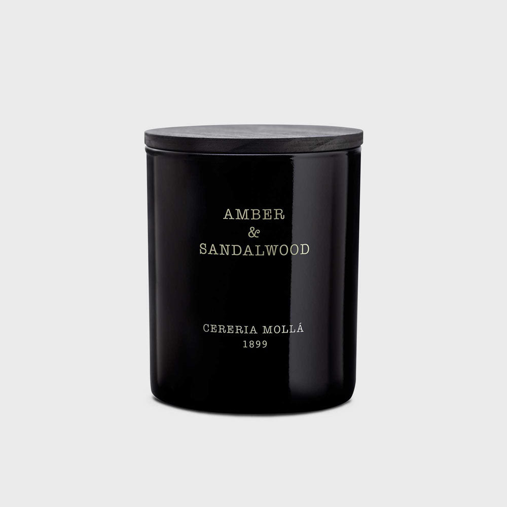 Amber & Sandalwood 230g Premium Candle - Cereria Molla 1899