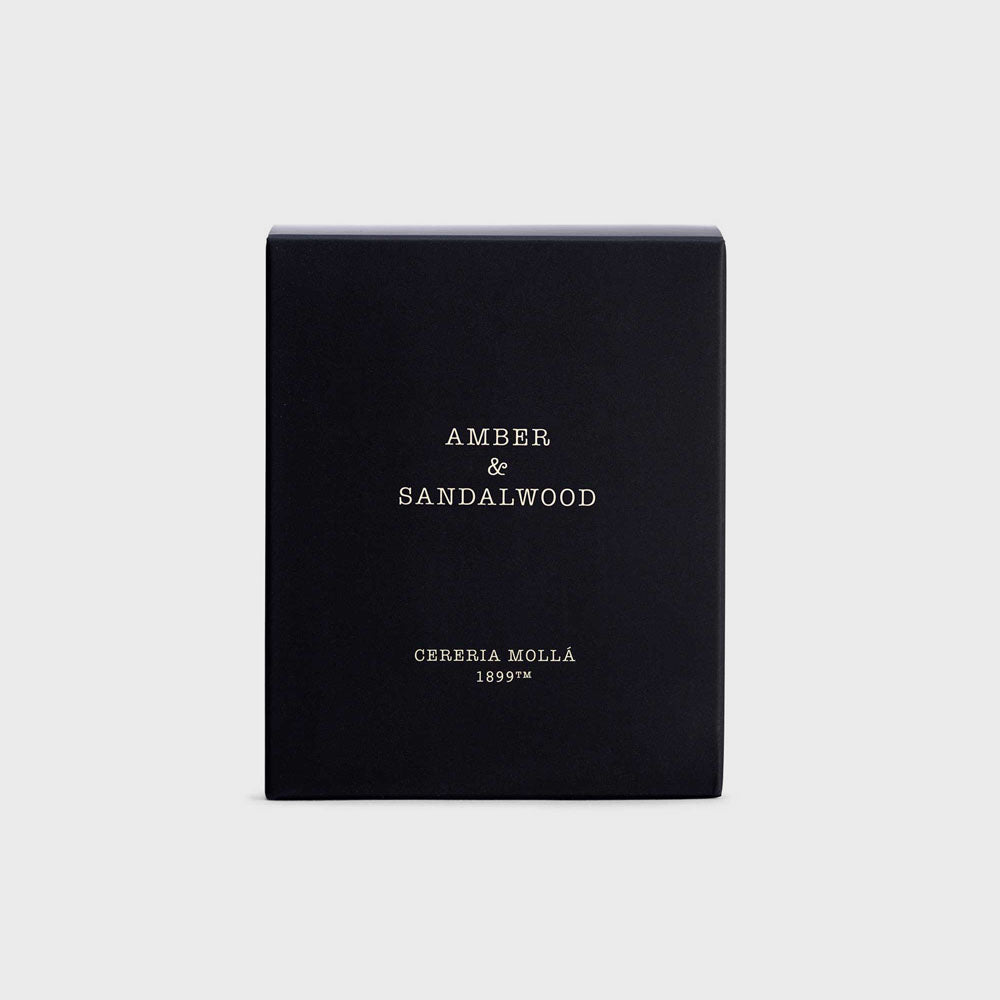 Amber & Sandalwood 230g Premium Candle - Cereria Molla 1899