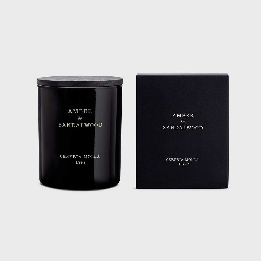 Amber & Sandalwood 230g Premium Candle - Cereria Molla 1899