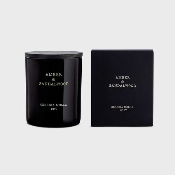 Amber & Sandalwood 230g Premium Candle - Cereria Molla 1899