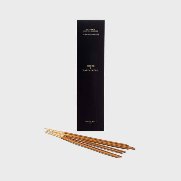Amber & Sandalwood Incense 20 Sticks - Cereria Molla 1899