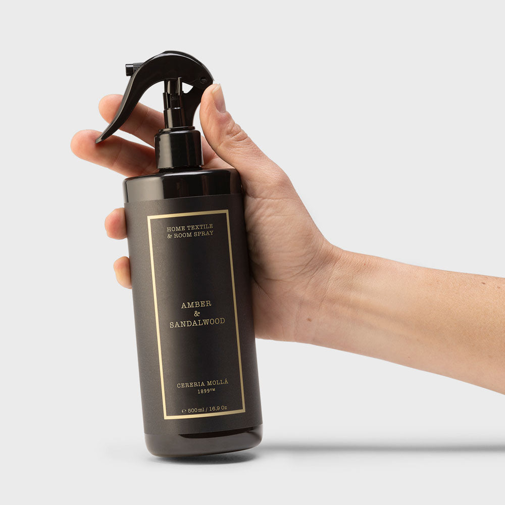 Amber & Sandalwood 500ml Textile Spray - Cereria Molla 1899