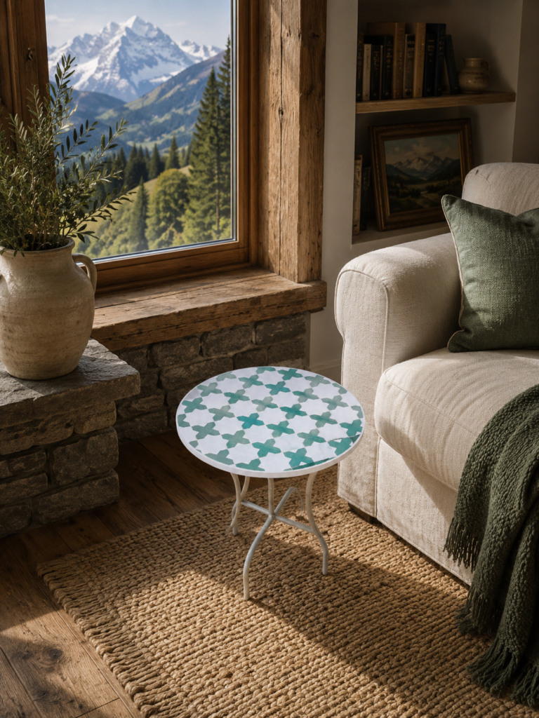 Handmade Moroccan Zellige Mosaic Table — MT0038