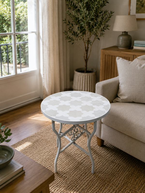 Handmade Moroccan Zellige Mosaic Table — MT0046